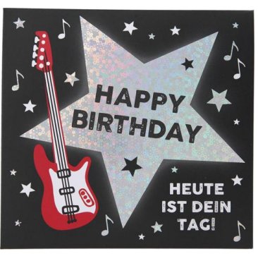 Pop up Musikkarte zum Geburtstag