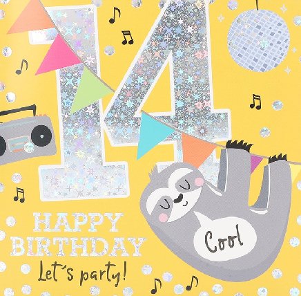 Musikkarte zum 14.Geburtstag