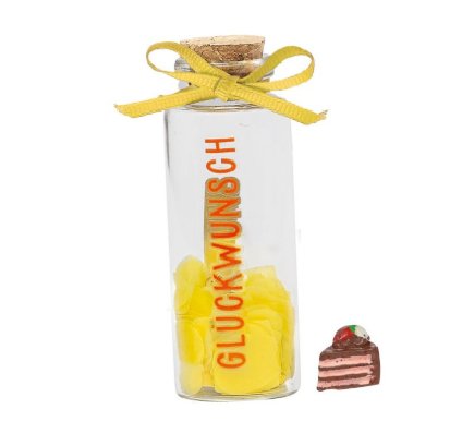 Geschenkgläschen mit Botschaft, gelb