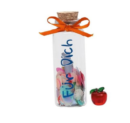 Geschenkgläschen mit Botschaft, orange