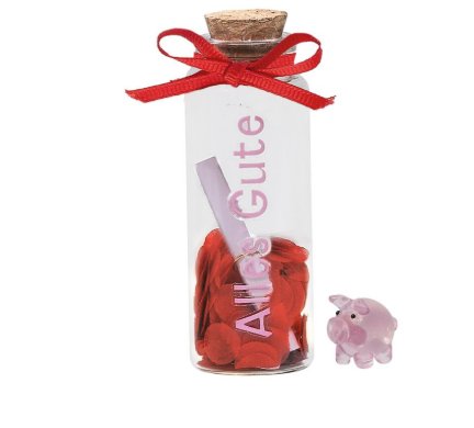 Geschenkgläschen mit Botschaft, rot