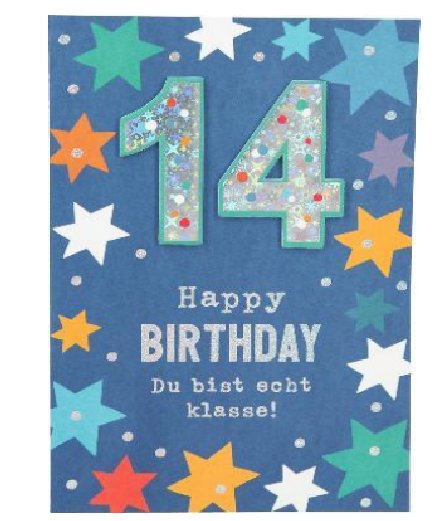 Karte zum 14.Geburtstag Karte zum 14.Geburtstag