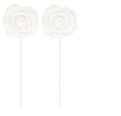 Dekorative weiße Rosen, 2 Stück