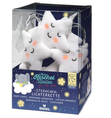 Lichterkette Sterne aus Plüsch