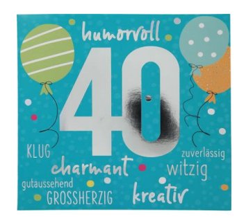 Musikkarte zum 40.Geburtstag