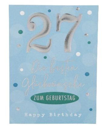 Karte zum 27.Geburtstag Karte zum 27.Geburtstag