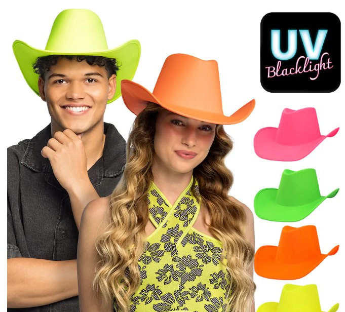 Hut Cowboy neon, UV, 1 Stück Hut Cowboy neon, UV, 1 Stück