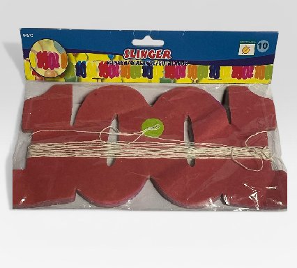 Papier Girlande mit Zahl 10