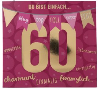 Musikkarte zum 60.Geburtstag