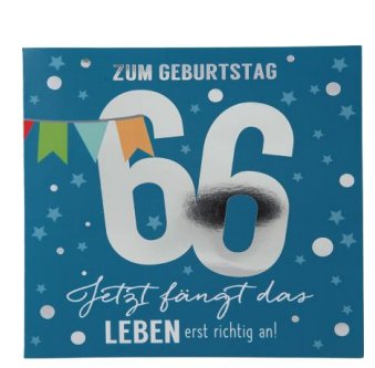 Musikkarte zum 66.Geburtstag