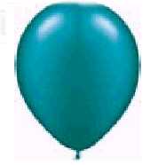 Rundballon-100 Perlfarbe TEAL, 29 cm