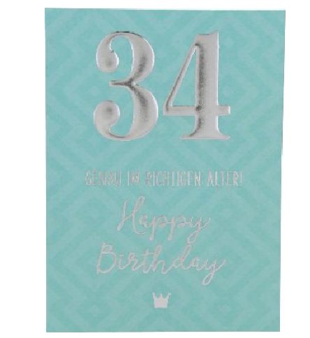 Karte zum 34.Geburtstag Karte zum 34.Geburtstag