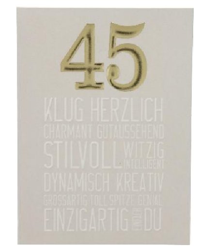 Karte zum 45.Geburtstag Karte zum 45.Geburtstag