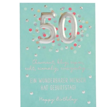 Karte zum 50.Geburtstag Karte zum 50.Geburtstag