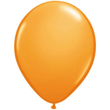 Orangefarbener Ballon Metallic 30 cm - 10 Stück