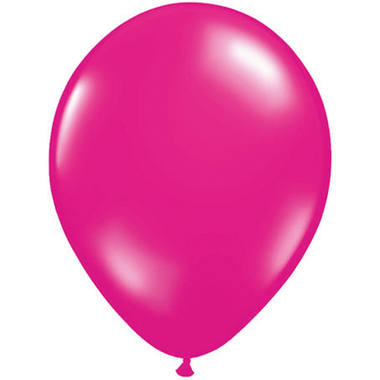 Magentafarbener Ballon Metallic 30 cm - 10 Stück