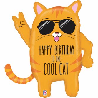 Happy Birthday Cool Cat - 83 cm
