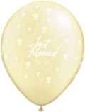 Hochzeit - 6x Just Married, creme