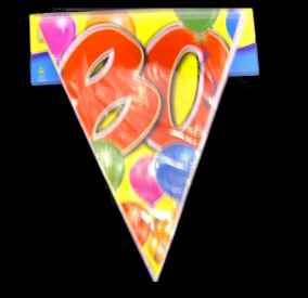 PVC Wimpelkette mit Zahl 80 PVC Wimpelkette mit Zahl 80