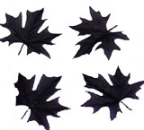 Schwarze Blätter Glitter Laub 24 Stück