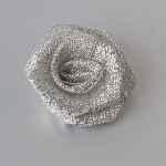 Glitzer Rosen im 5er Pack - silber