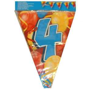 4. Geburtstag - Wimpelkette, 4m