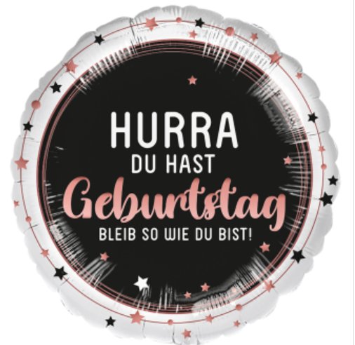 Geburtstag Folienballon - Hurra ! Geburtstag Folienballon - Hurra !