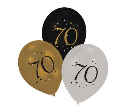 Luftballons zum 70.Geburtstag STARLIGHT Luftballons zum 70.Geburtstag STARLIGHT