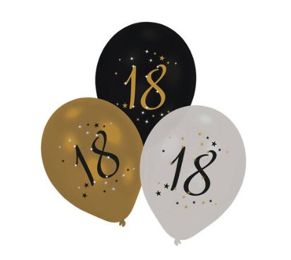 Luftballons zum 18.Geburtstag STARLIGHT Luftballons zum 18.Geburtstag STARLIGHT