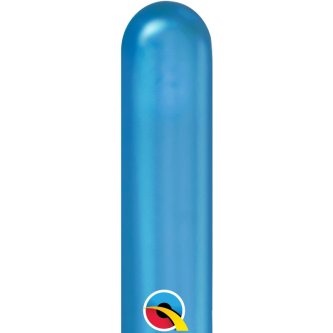 Modellierballons Chrome Blau, 100 Stück