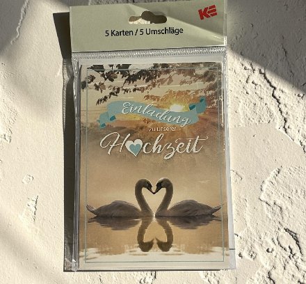 Einladungskarten Hochzeit 11 x 15 cm