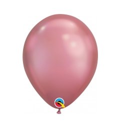 Glanz Ballons mit Chrome Design, altrosa