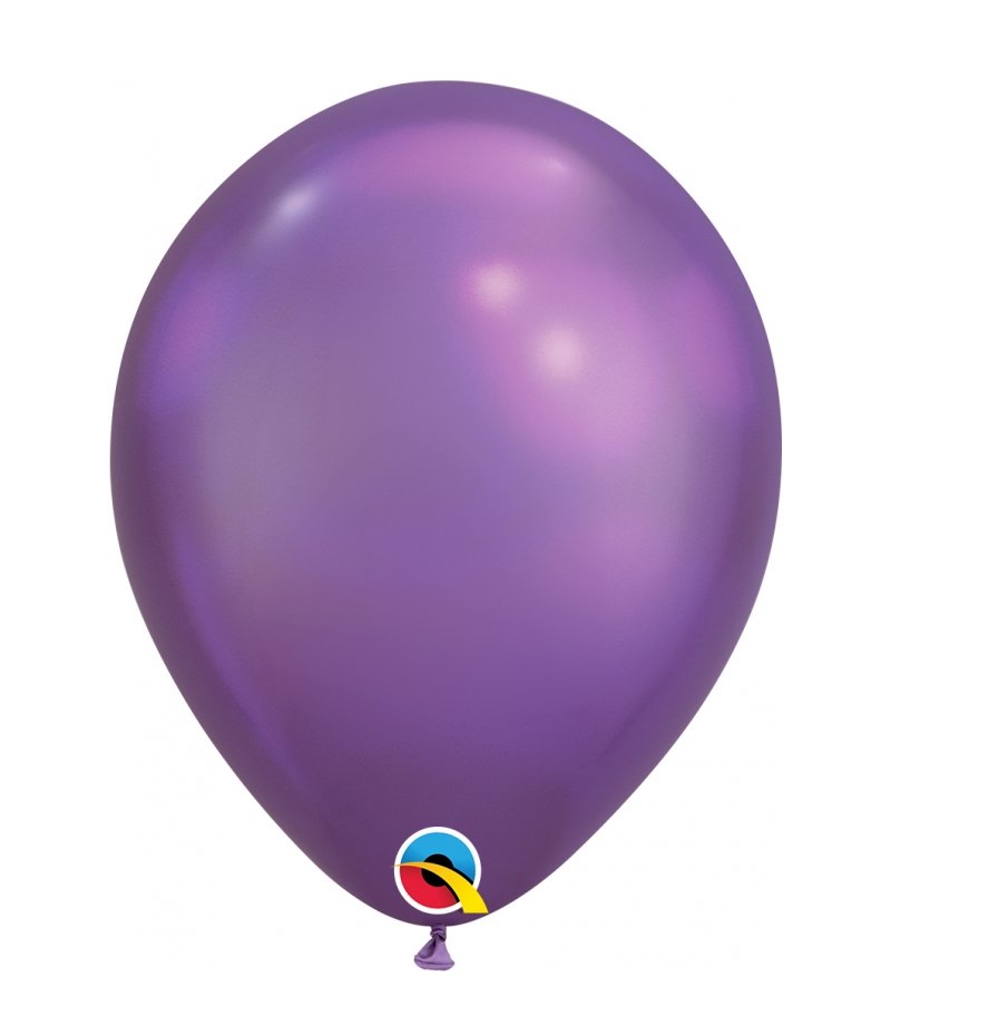 Glanz Ballons mit Chrome Design, lila