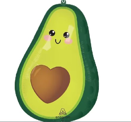 Folienballon Avocado mit Herz Folienballon Avocado mit Herz
