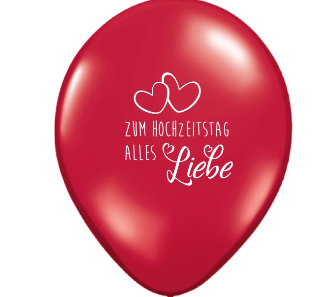 Hochzeitstag - Latexballons, 6 Stück