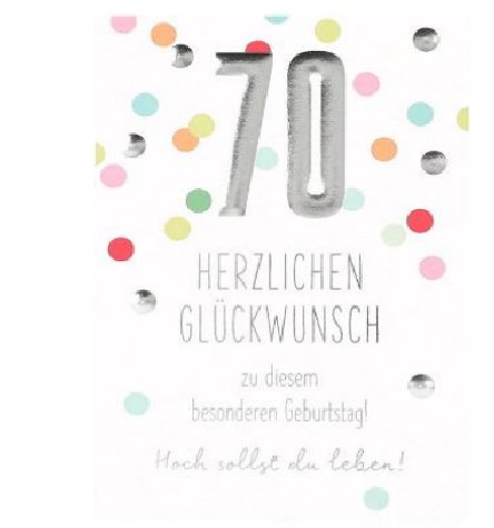 Karte zum 70.Geburtstag Karte zum 70.Geburtstag