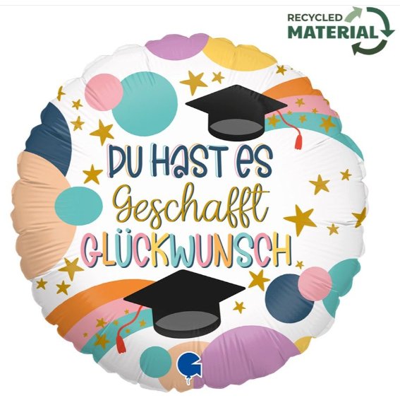 Du hast es geschafft Glückwunsch-Ballon