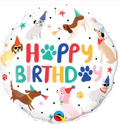 Qualatex - Happy Birthday Hunde