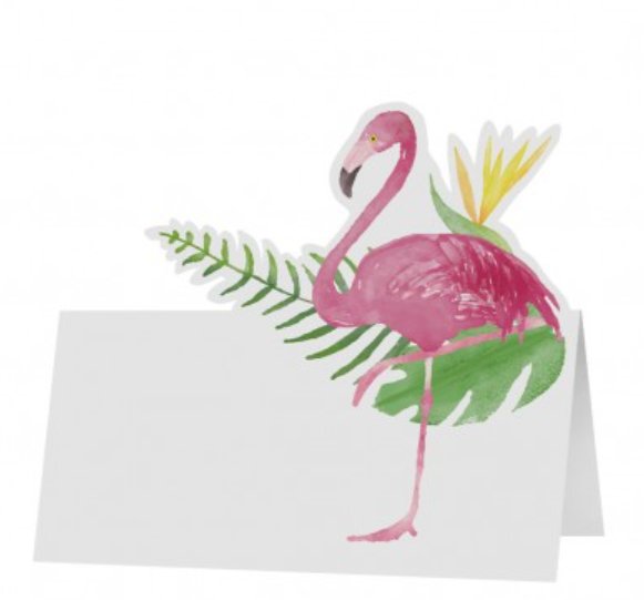 Tischkarten Flamingo, 6 Stück