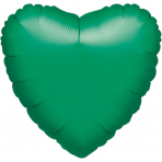 Ballon Herz Metalic grün, 43 cm