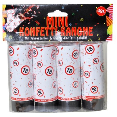 Mini Konfetti Kanonen Zahl 18