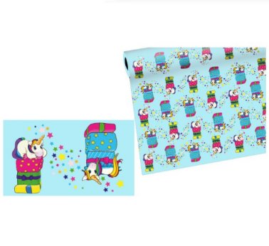 Geschenkpapier Einhorn, 5m