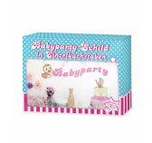 Babyparty Schild blau für Mädchen