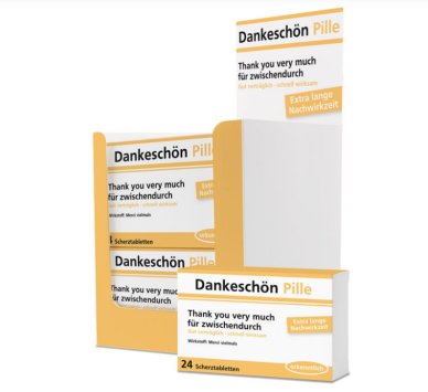 Scherztablette Dankeschön