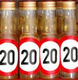 Geburtstag Likör zum 20.Geburtstag, 20ml