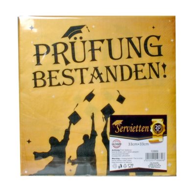 Servietten - Prüfung bestanden