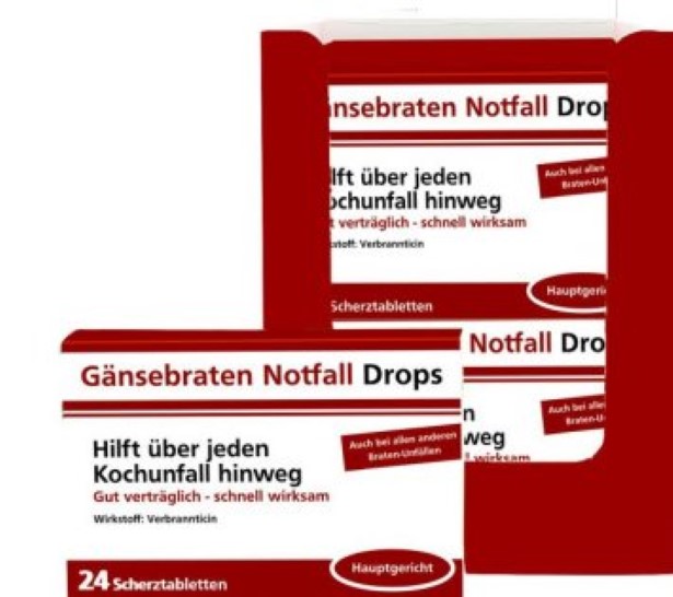 Scherztablette Gänsebraten Scherztablette Gänsebraten