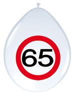 8 x Rundballon Verkehrsschild 65