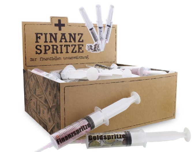 Finanzspritze - Geldspritze 1 Stück Finanzspritze - Geldspritze 1 Stück