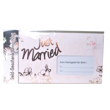 Riesen-Umschlag Just Married, rosegold